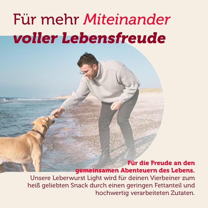 MERA Extrawurst Light Grain-Free Dog Liver Sausage, 75 g Tube with Lots of Poultry Fresh Meat and Low Fat, Training Treat for Adult Dogs and Puppies, No Sugar and Salt - Image 4