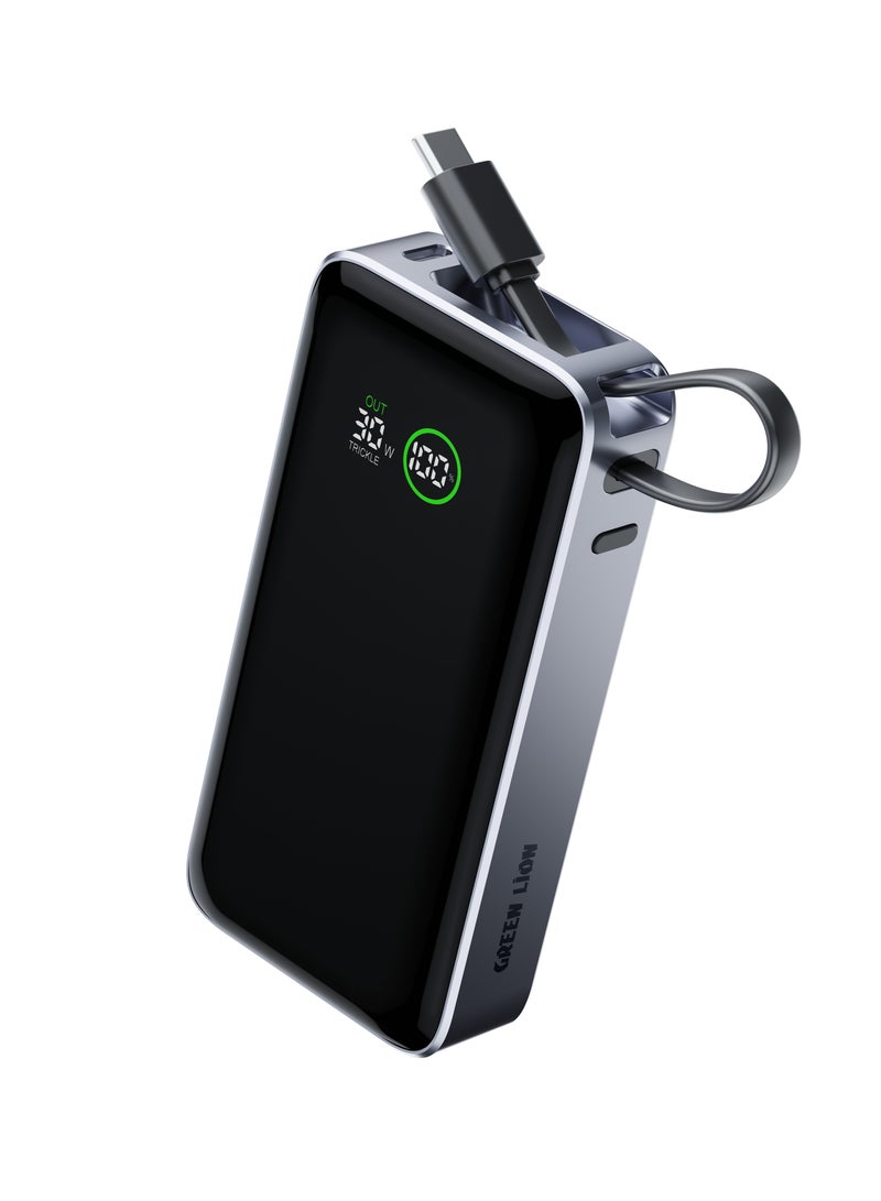 GREEN LION Madrid 10 Power Bank 10000mAh PD 35W / Real-Time Digital Display / Trickle Charging Mode / Fast Charger Powerbank 10000 mAh/ Portable Battery for Charging Electronic Gadgets - Grey - Image 1