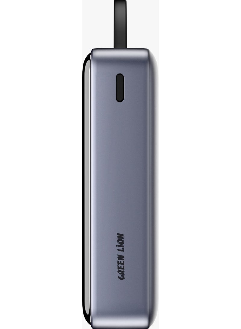 GREEN LION Madrid 10 Power Bank 10000mAh PD 35W / Real-Time Digital Display / Trickle Charging Mode / Fast Charger Powerbank 10000 mAh/ Portable Battery for Charging Electronic Gadgets - Grey - Image 3