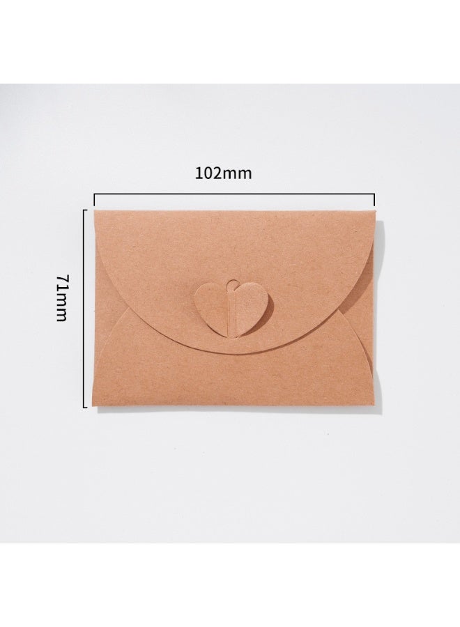 Generic Vintage Love Button Kraft Envelope Set – 5 Large Envelopes, 5 Small Envelopes & 5 Matching Stationery Sheets – Retro Stationery Set for Special Notes & Gifts  - Image 5