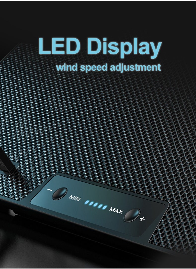 Notebook Cooler, Laptop Cooling Pad, Laptop Cooler with 10 Quiet Fans Compatible with major laptop sizes form Normal to gaming, LED Display Fan Speed, 7 Height Stands - pzsku/Z4E56DE6C19E6CD663212Z/45/_/1730187613/67e9b9da-3bfc-4b86-b329-6fb4f4c6920e