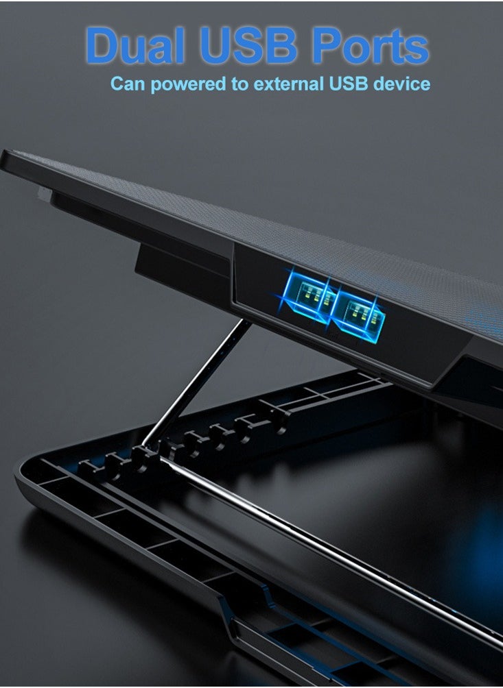 Notebook Cooler, Laptop Cooling Pad, Laptop Cooler with 10 Quiet Fans Compatible with major laptop sizes form Normal to gaming, LED Display Fan Speed, 7 Height Stands - pzsku/Z4E56DE6C19E6CD663212Z/45/_/1730190948/2b403128-587e-44ce-ba70-d3246d7957c9