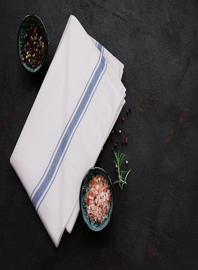 يوتوبيا تويلز مناشف أطباق يوتوبيا الزرقاء [عبوة من 12 قطعة - 15 × 25 بوصة] مصنوعة من قطن مغزول حلقيًا 100%، عالية الامتصاص وقابلة لإعادة الاستخدام، مثالية لتنظيف الأطباق والشاي والمطبخ - 200 غرام/متر مربع - Image 3