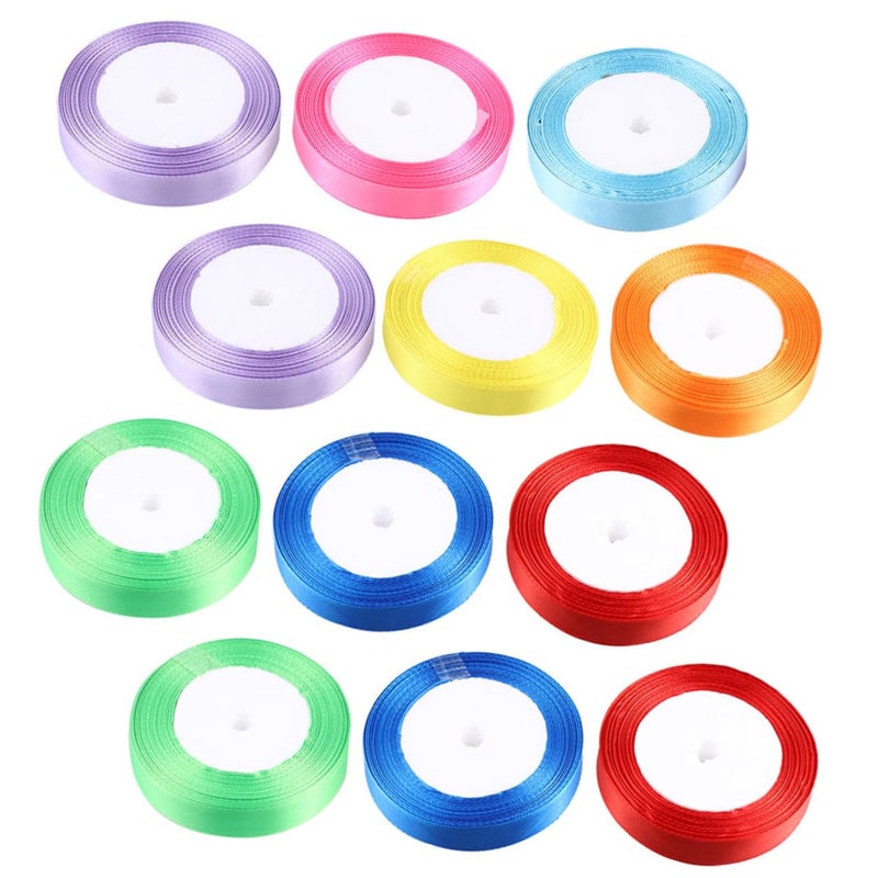 Mixed Color Satin Ribbon Pack 1.5cm Wide For Wrapping Bouquets DIY Crafts And Festival Decorations - Image 2