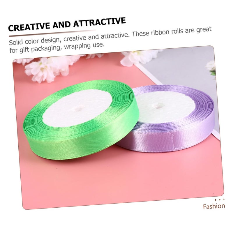 Mixed Color Satin Ribbon Pack 1.5cm Wide For Wrapping Bouquets DIY Crafts And Festival Decorations - Image 4