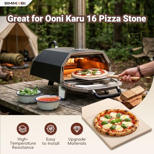 BMMXBI Pizza Stone Replacement for Ooni Karu 16 Multi-Fuel Pizza Oven, Heavy Duty Cordierite Grill Plate Accessories Pizza Baking Stone for Oven/Grill, Thermal Shock Resistant Pizza Stone for Oven - Image 5
