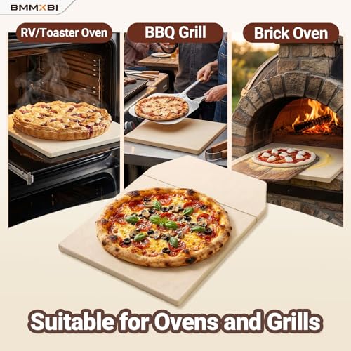 BMMXBI Pizza Stone Replacement for Ooni Karu 16 Multi-Fuel Pizza Oven, Heavy Duty Cordierite Grill Plate Accessories Pizza Baking Stone for Oven/Grill, Thermal Shock Resistant Pizza Stone for Oven - Image 4