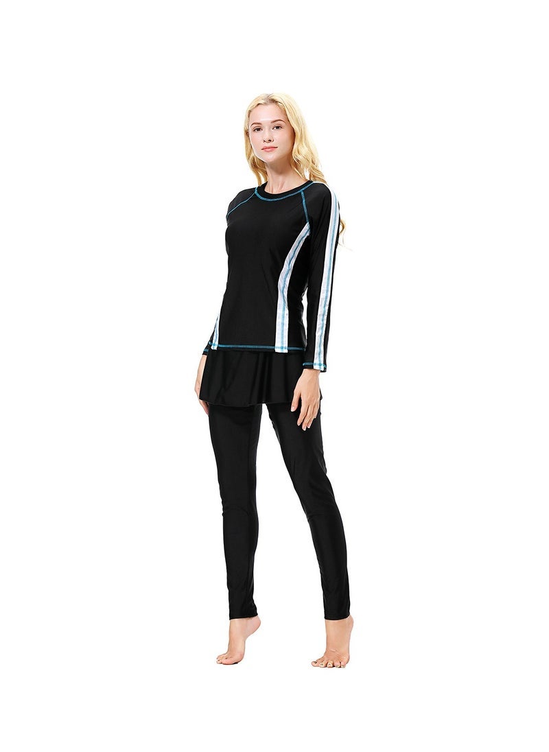NADANBAO Modest Muslim Swimwear Girls Full Cover Islamic Hijab Sportswear Suit 3 Pieces Full Covered Burkini for Women - Image 3