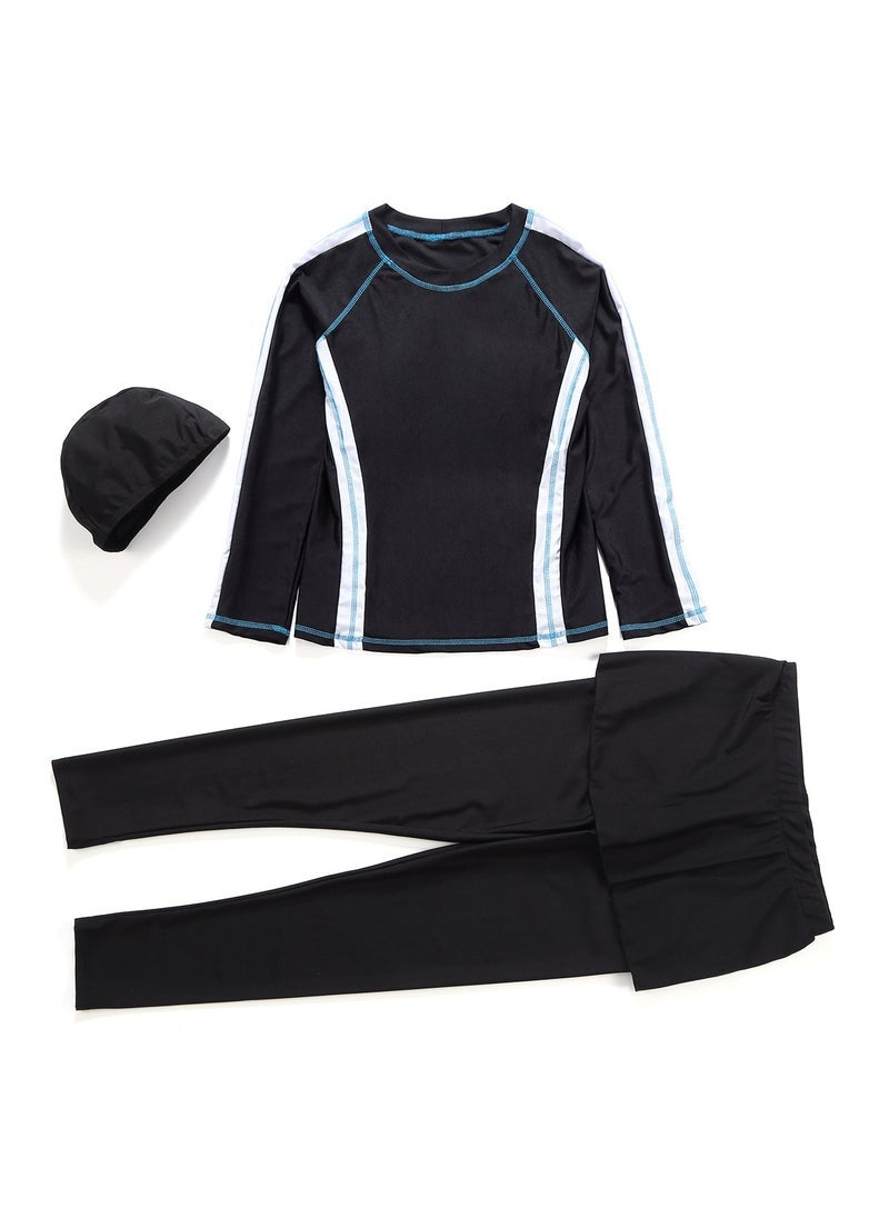 NADANBAO Modest Muslim Swimwear Girls Full Cover Islamic Hijab Sportswear Suit 3 Pieces Full Covered Burkini for Women - Image 5