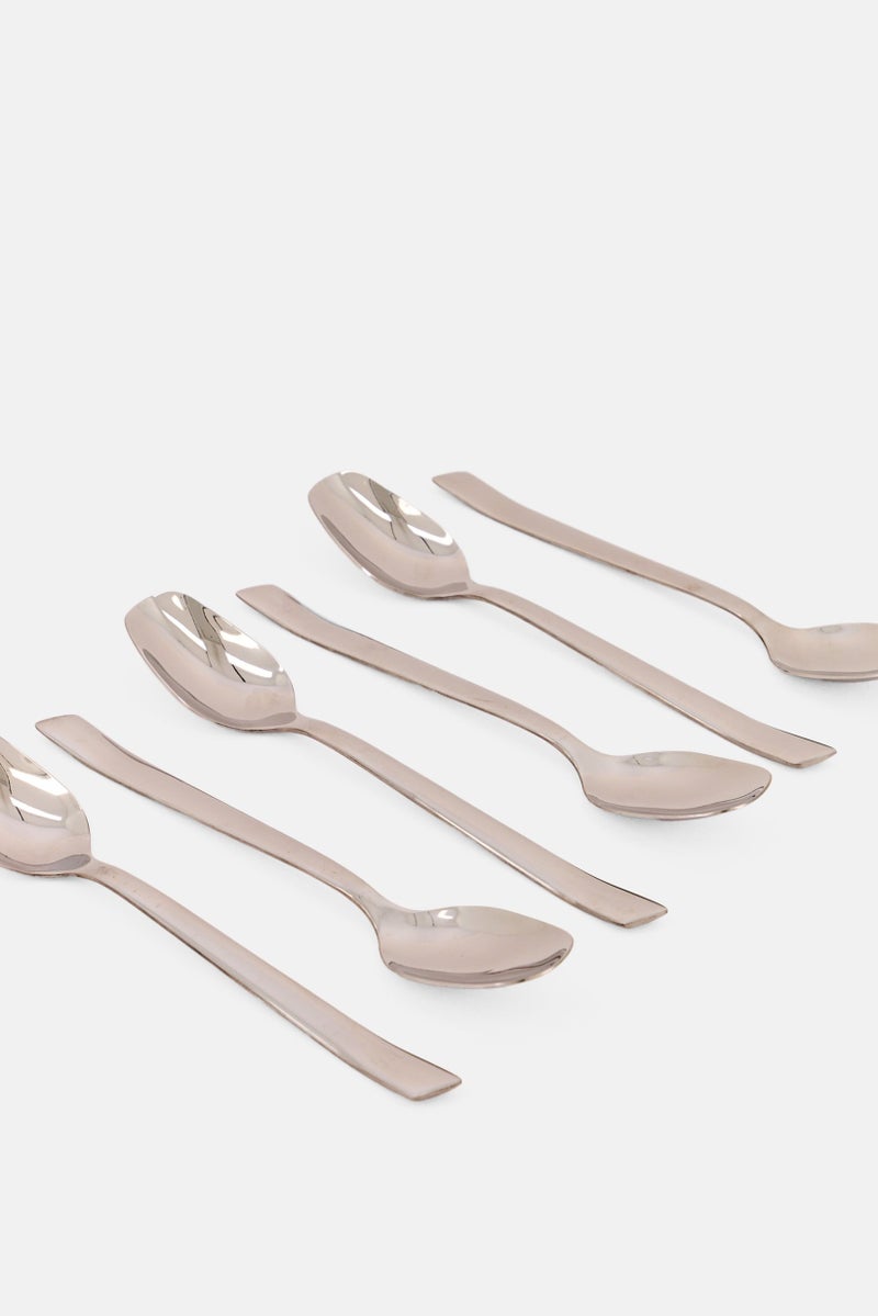 YOTO 6 Pcs Stainless Steel Dinner Spoon, Silver - Image 3