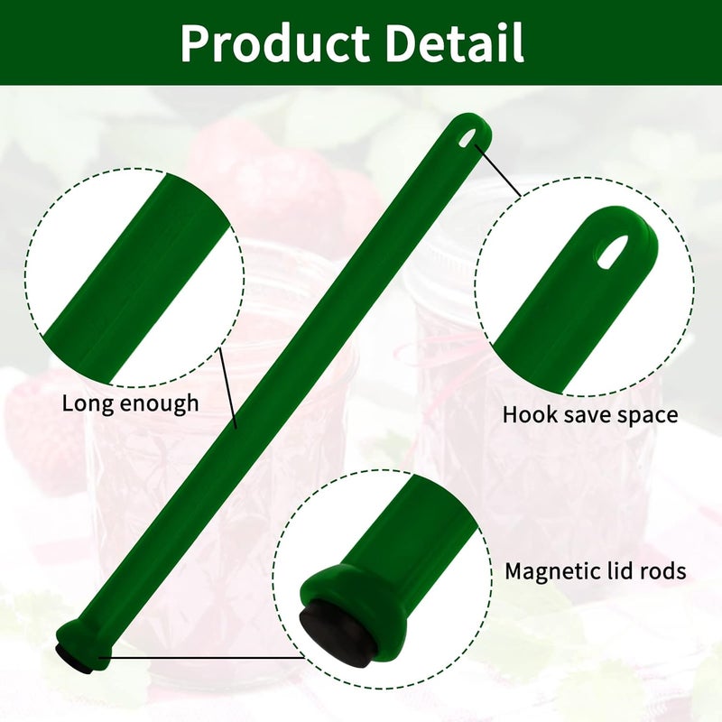Aster 4 Pieces Magnetic Lid Lifter Canning Lid Lifter Kit, Magnetic Jar Lids Lifters (7 Inch) Canning Magnet Wand, Easy Cannings Tools Lifts Iron Lids and Similar Cannings Kits - Image 5