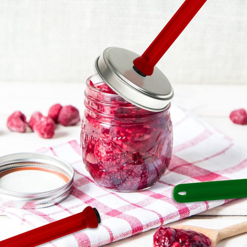 Aster 4 Pieces Magnetic Lid Lifter Canning Lid Lifter Kit, Magnetic Jar Lids Lifters (7 Inch) Canning Magnet Wand, Easy Cannings Tools Lifts Iron Lids and Similar Cannings Kits - Image 2