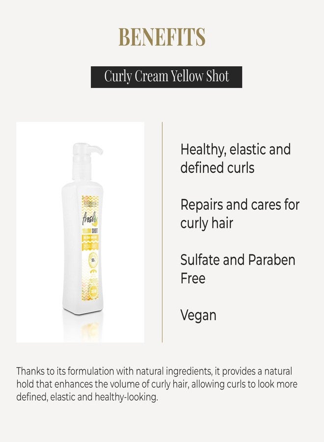 SALERM - Curl Activator Cream - Curly Cream Yellow Shot - 300 ml - Biokera Fresh - Defined Curls - Deep Hair Hydration - Eliminates Frizz - Sulfate-Free and Paraben-Free - Image 3