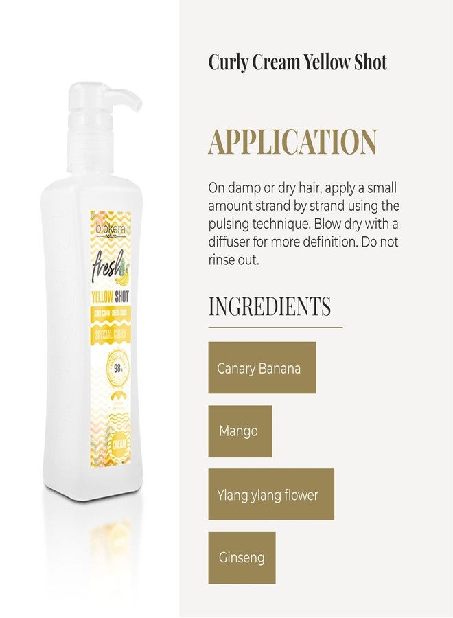 SALERM - Curl Activator Cream - Curly Cream Yellow Shot - 300 ml - Biokera Fresh - Defined Curls - Deep Hair Hydration - Eliminates Frizz - Sulfate-Free and Paraben-Free - Image 4