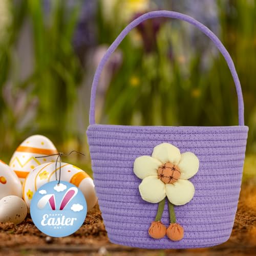 XENTUMI Easter Basket, Easter Basket Essentials Easter Baskets for Kids, Easter Baskets for Boys, Girls, Toddler, Babies, Infant Easter gifts basket Personalized - Image 2
