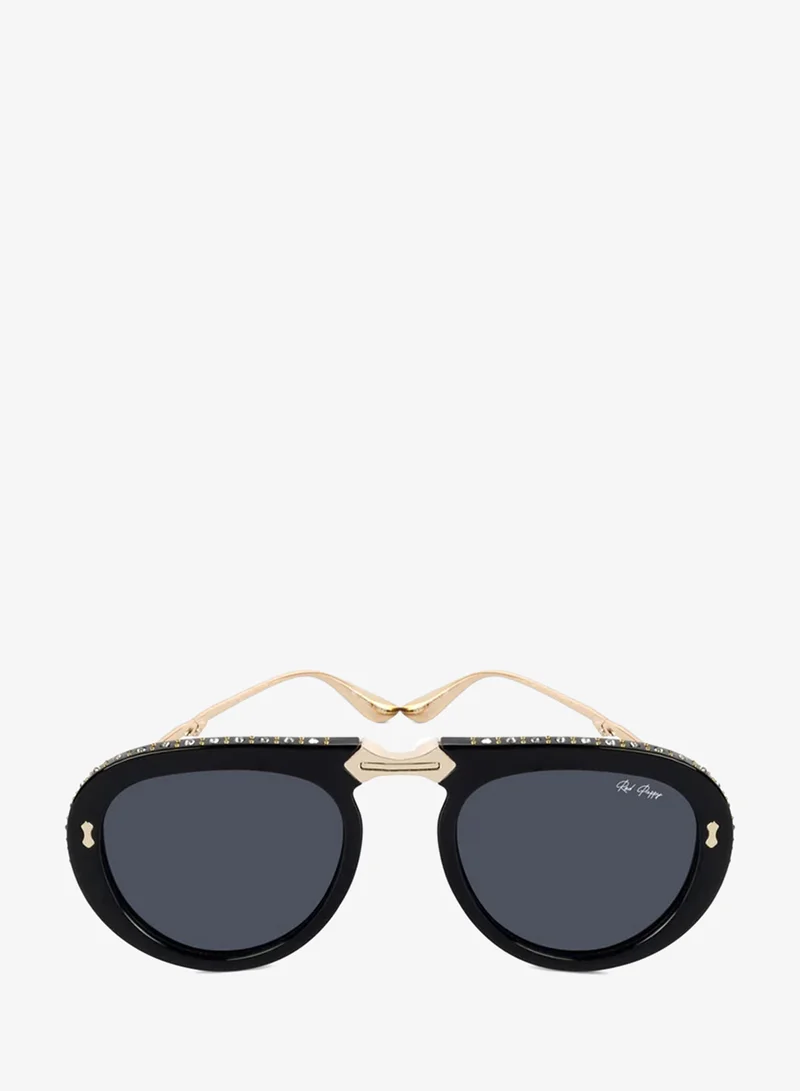 Woggles Red Pappy Crystara Black Aviator Sunglasses