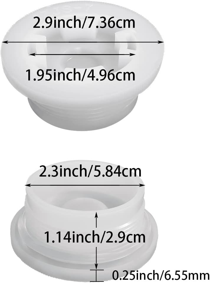 Weilan Bung Caps 2 inch Fine Thread Barrel Lid Plastic Bung Hole Caps 10 Pieces with Gasket for 55 Gallon Drum - Image 5