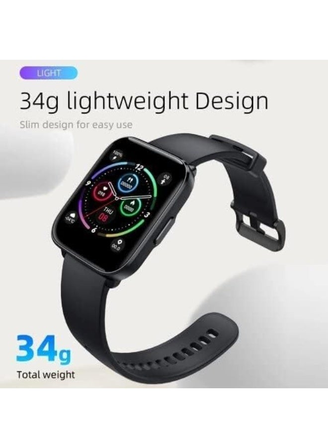 Mibro C2 Smart Watch 1.69" Touch Control HD Screen 24H Heart Rate & Sleep Monitoring SpO2 Sensor Measurement 20 Sports Mode Fitness Watch 2ATM Waterproof 7-Days Long Battery Life - Black, Normal - Image 5