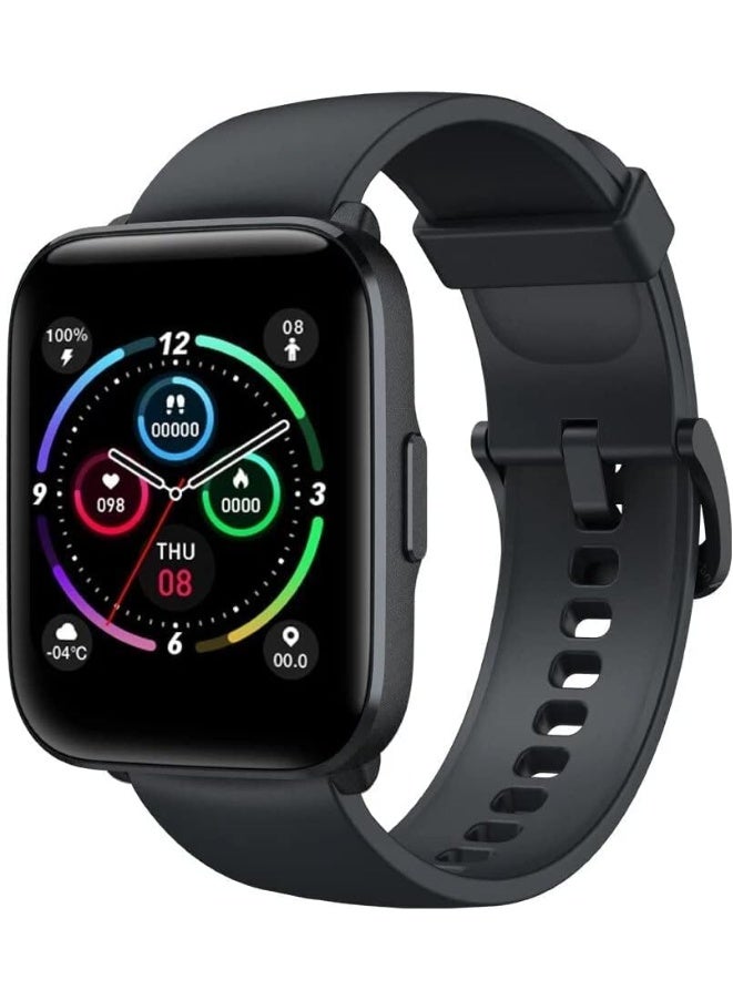 Mibro C2 Smart Watch 1.69" Touch Control HD Screen 24H Heart Rate & Sleep Monitoring SpO2 Sensor Measurement 20 Sports Mode Fitness Watch 2ATM Waterproof 7-Days Long Battery Life - Black, Normal - Image 1