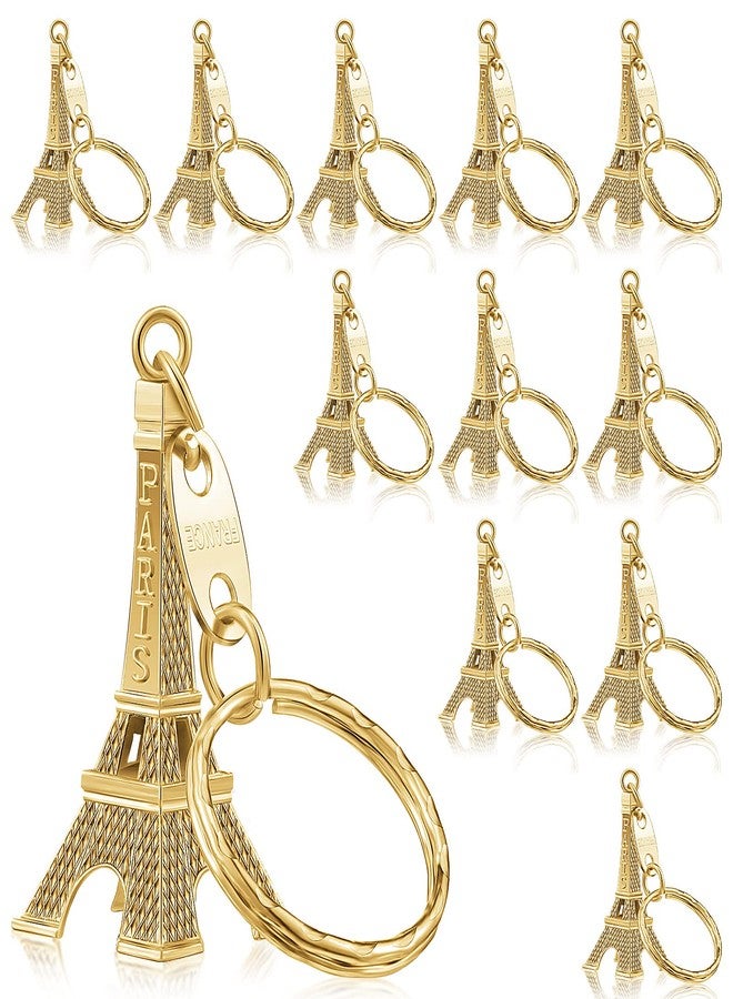 Inbagi 120 Pcs Eiffel Tower Keychain Retro French Souvenirs Paris Eiffel Tower Keyring for Home Jewelry Table Decor Gifts (Gold) - Image 1
