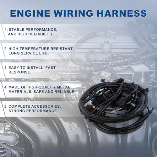 INGKAN 5C3Z-12B637-BA Engine Wiring Harness Fits for Ford F-250/ F-350/ F-450/ F-550 Super Duty 2005 2006 2007 6.0L V8 Diesel Turbo OE 5C3Z-12B637-BA - Image 5