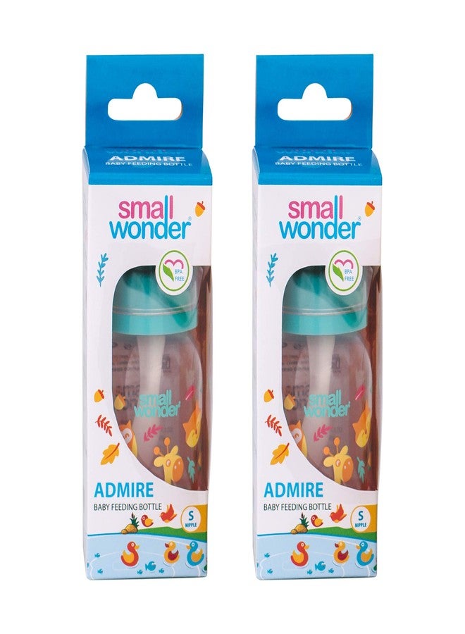 SMALL WONDER زجاجة رضاعة الأطفال سمول وندر أدمير (عبوة من قطعتين)، 125 مل، أخضر - Image 3