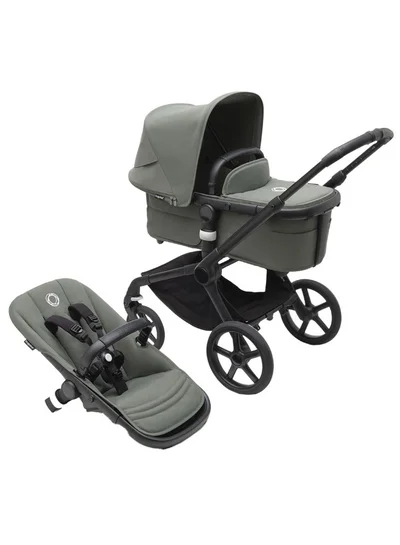 Bugaboo Fox 5 All - Terrain Stroller, 2 - In - 1 Baby Stroller With Full Suspension, Easy Fold, Spacious Bassinet, Extendable Toddler Seat, One - Handed Maneuver Ability (Forest Green)
