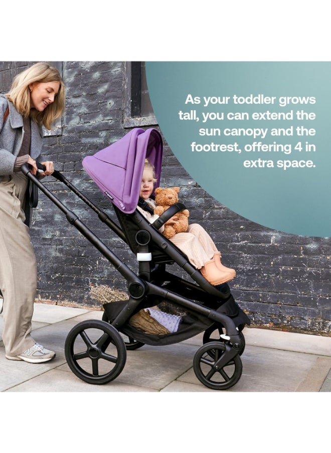 Fox 5 All - Terrain Stroller, 2 - In - 1 Baby Stroller With Full Suspension, Easy Fold, Spacious Bassinet, Extendable Toddler Seat, One - Handed Maneuver Ability (Forest Green)