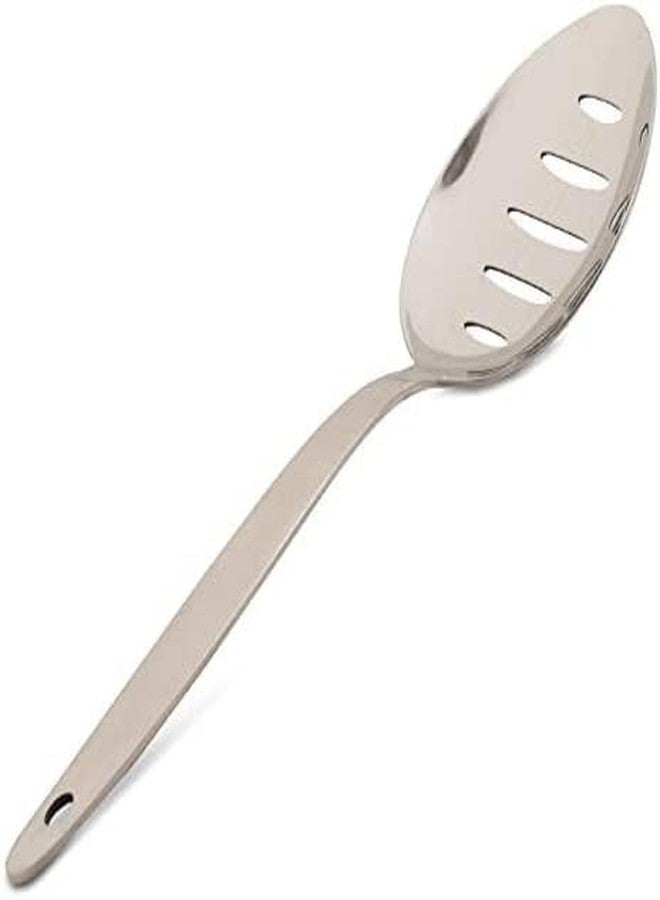 BNAZIND Chef Kunz Slotted Spoon | 18/10 Stainless Steel Large Serving Sauce Spoon | 9 Inches Plating Daily Chef Cooking Spoons - Image 1