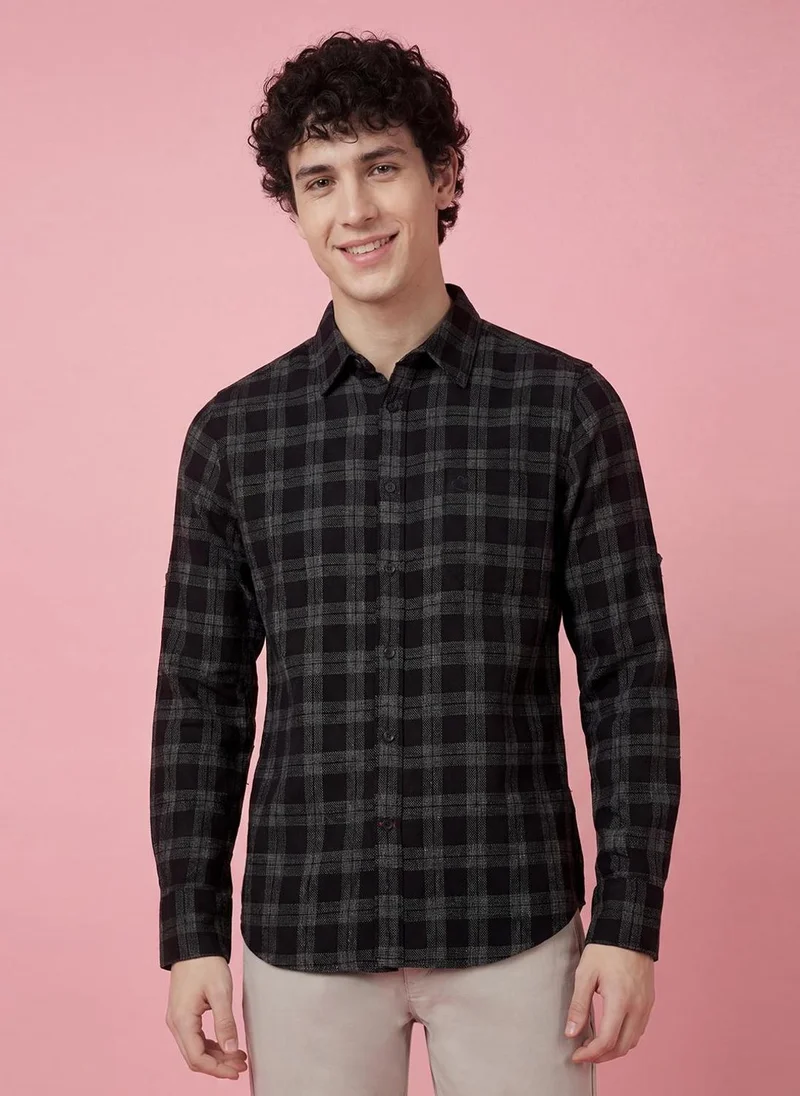 بيينغ هيومان Men Tartan Checks Checked Casual Shirt