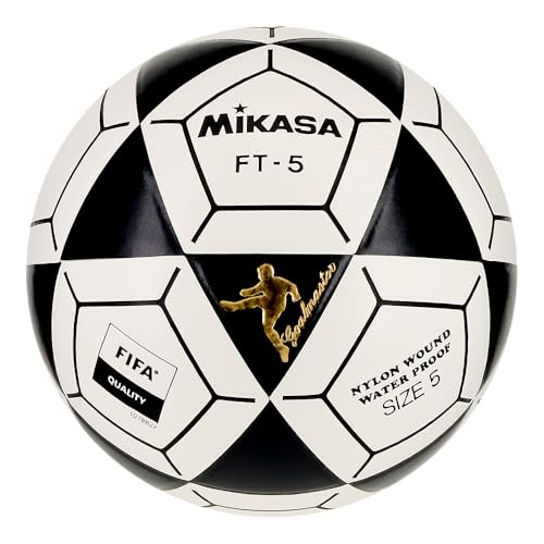 Mikasa FT5 Goal Master Soccer BallFoot Volleyball BlackWhite Size 5 - Image 1