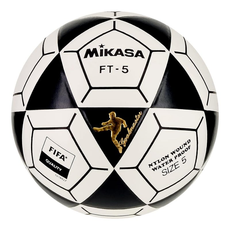 Mikasa FT5 Goal Master Soccer BallFoot Volleyball BlackWhite Size 5 - Image 2