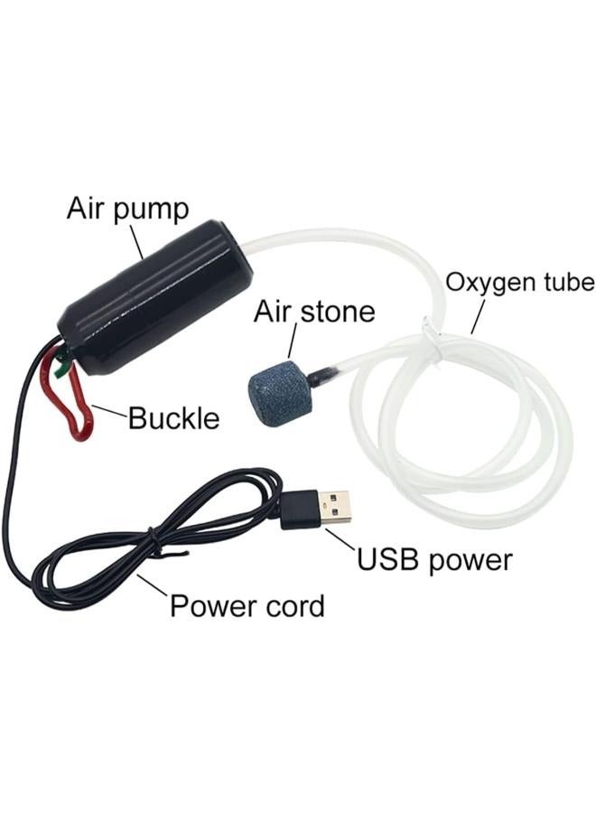 مضخة هواء لحوض السمك تعمل بمنفذ USB - مضخة أكسجين محمولة لحوض السمك - (ألوان متعددة) - Image 3