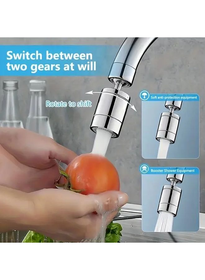 360 Degree Rotating Kitchen Faucet With 2 Flow Modes Universal Adapter ABS Plastic - Image 3
