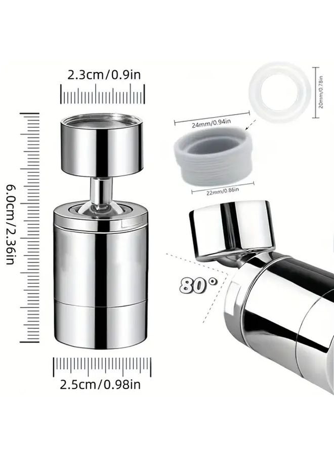 360 Degree Rotating Kitchen Faucet With 2 Flow Modes Universal Adapter ABS Plastic - Image 2