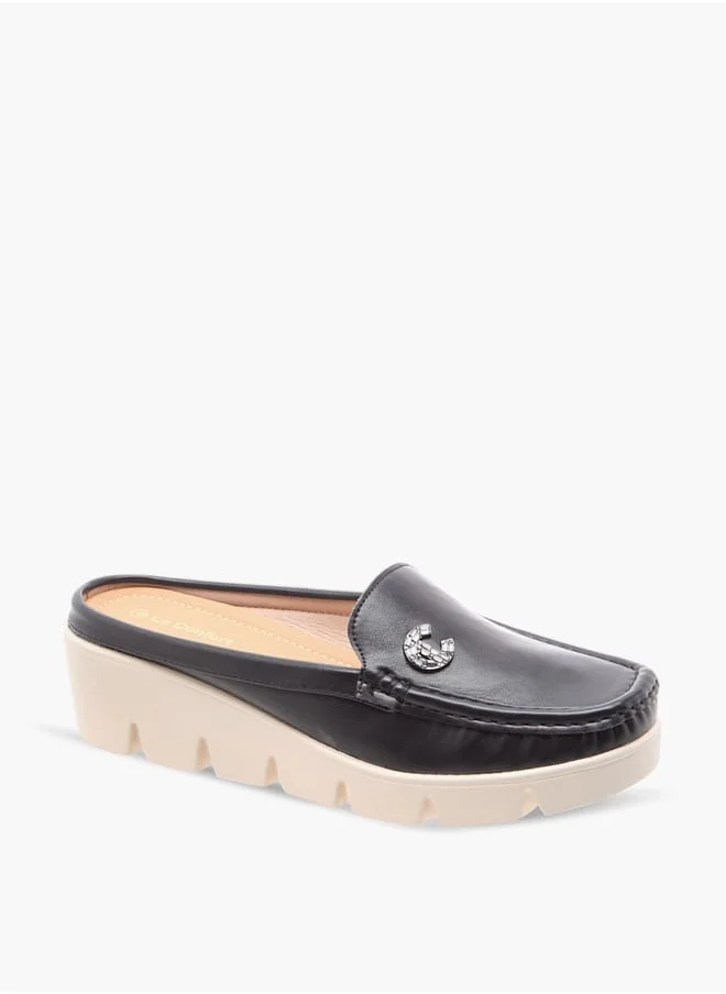 Le Confort Women Logo Embellished Slip-On Loafers