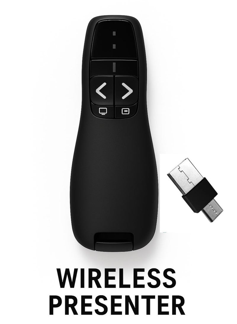 Generic Presentation Clicker with Laser Pointer for Power point, Wireless Presenter for Presentation USB-A & USB-C/Type-C for PPT/Keynote/Google Slides  - Image 1