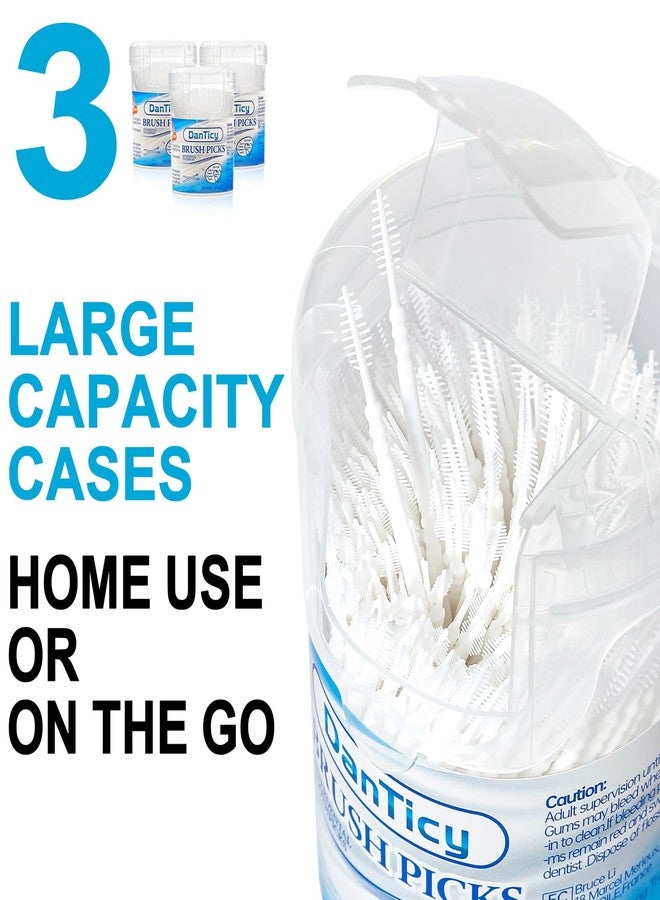 DanTicy Brushpicks Interdental Toothpicks,Soft Bristle Dental Floss Picks Toothpicks,Helps Removes Plaque and Debris Between Your Teeth 900PCS (Pack of 3) - Image 4