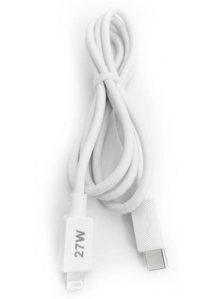 ميذ كابل USB-C إلى Lightning للشحن السريع – يدعم تقنية PD بقوة 27 واط، سرعة نقل بيانات 480 ميجابت في الثانية، سلك متين مغطى بجديلة من النايلون، مقاوم للثني، بطول 1 متر، متوافق مع iPhone وiPad. - Image 2