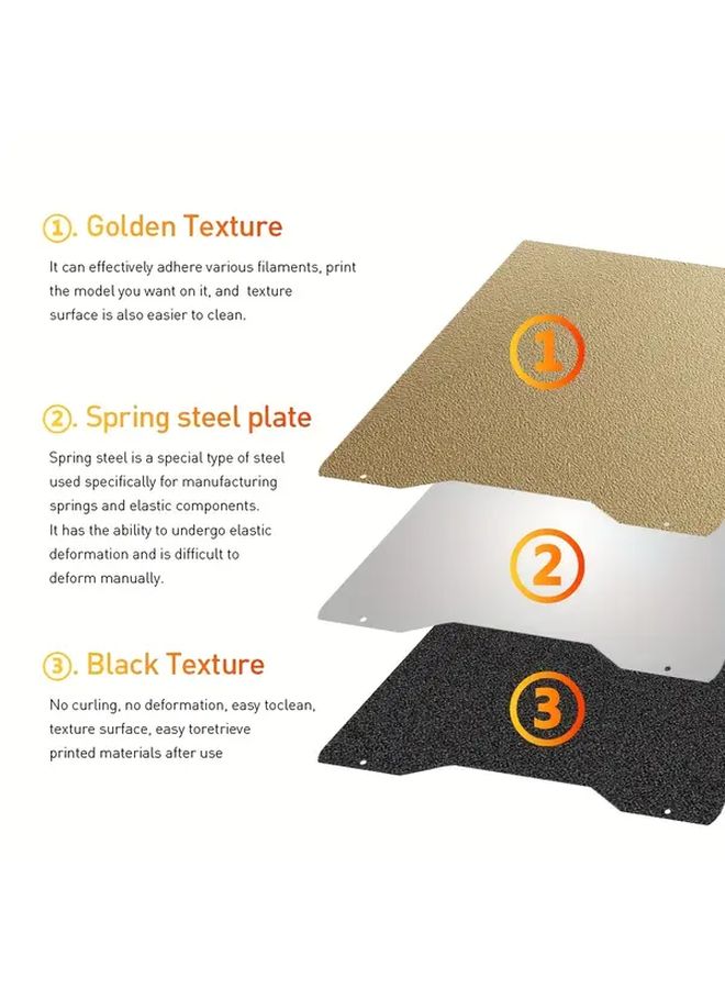 Creality Hi 3D Printer PEY PEO Double Sided Heat Bed Spring Steel Sheet 280x265mm - Image 5