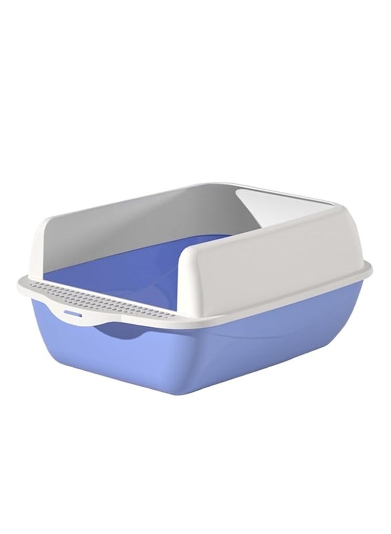 Open Top Kitty Litter Pan Tall Supplies Detachable Large Semi Enclosed Stain Resistant Heighten Cat Toilet - Image 1
