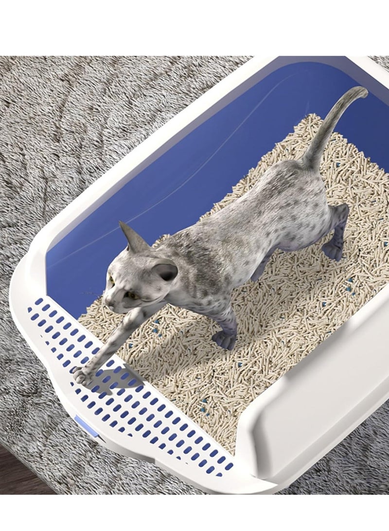 Open Top Kitty Litter Pan Tall Supplies Detachable Large Semi Enclosed Stain Resistant Heighten Cat Toilet - Image 4