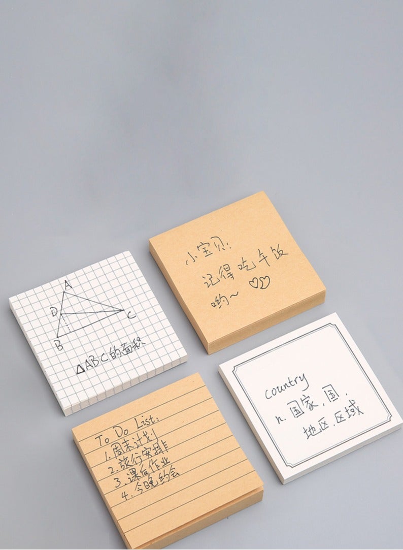 Generic Sticky Notes,7.4x7.4cm,Super Sticky Memo Pad,Notebook,4 Packs of Sticky Notes (320 Sheets)  - Image 1