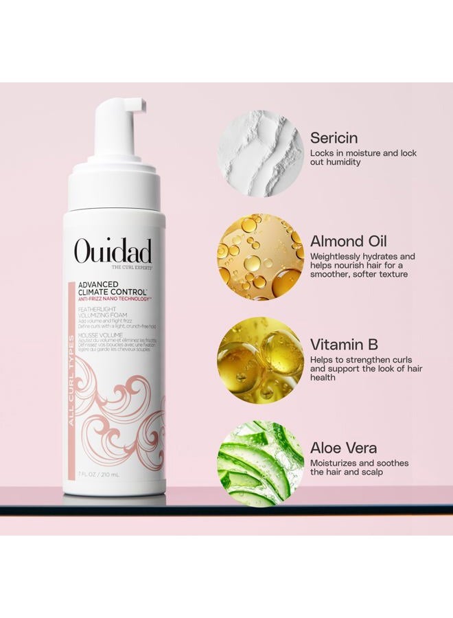 Ouidad Advanced Climate Control Volumizing Foam - 7 fl oz, Lightweight Hair Styling Foam, Anti-Frizz Nano Technology, Adds Volume, Fights Frizz & Defines Curls, Crunch-free Hold, For All Curl Types - Image 3