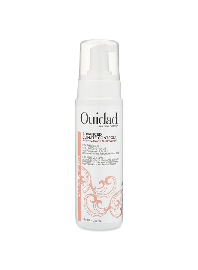 Ouidad Advanced Climate Control Volumizing Foam - 7 fl oz, Lightweight Hair Styling Foam, Anti-Frizz Nano Technology, Adds Volume, Fights Frizz & Defines Curls, Crunch-free Hold, For All Curl Types - Image 1