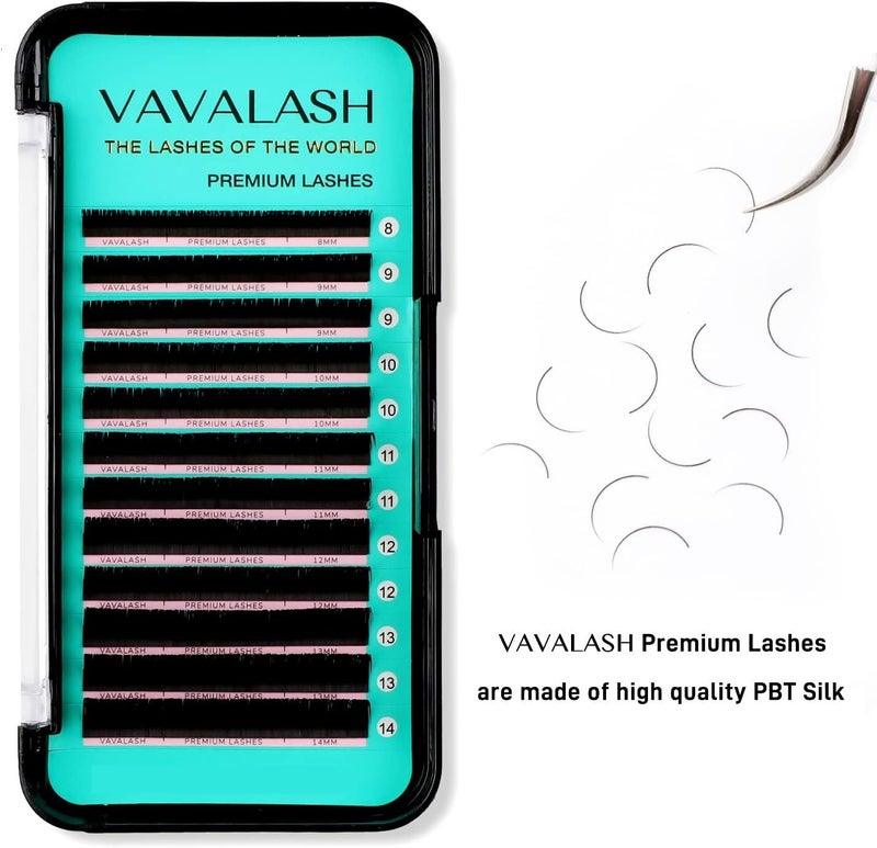 VAVALASH Eyelash Extensions 0.03 CC Curl 20-25 Mixed Lash Extensions Supplies Individual Lashes Premium Silk Volume & Classic Lash Soft Matte Dark Professional Eyelashes Extension (0.03-CC-20-25 Mixed) - Image 2