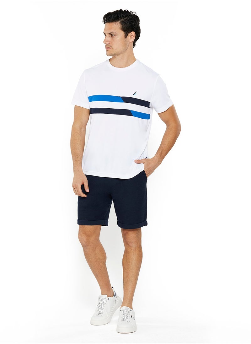 NAUTICA - Contrast Striped Relaxed Dry-fit Crew Neck T-shirt - Image 1