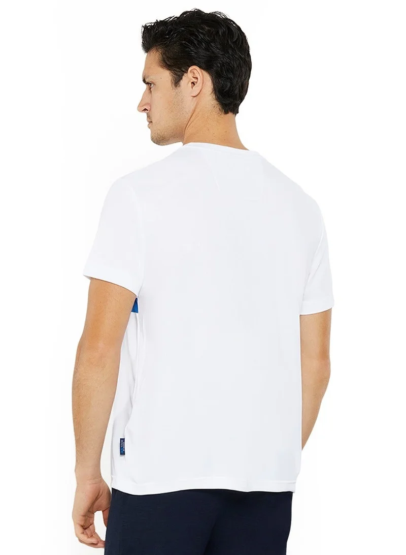 NAUTICA Contrast Striped Relaxed Dry-fit Crew Neck T-shirt