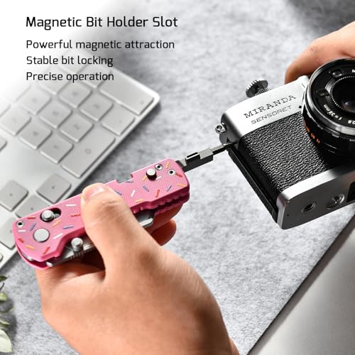 OKNIFE U1 Pro Multitool Folding Utility Knife with Folding Screwdriver, Quick Change Blade, Rail Lock & Pocket Clip for Men Women（Doughnut） - Image 5