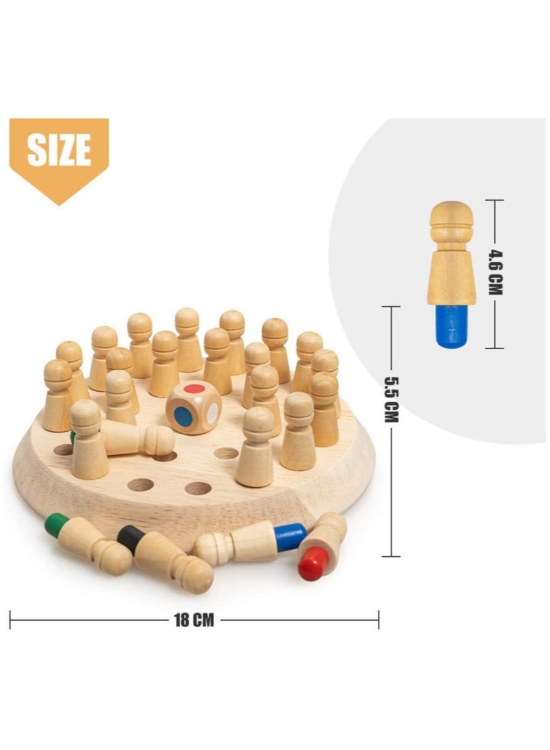 Wooden Memory Chess Game – Montessori-Inspired Preschool Educational Toy for Kids – Early Learning Brain Training Board Game to Enhance Memory, Concentration  Cognitive Skills – Family Fun Toy for Boys  Girls Ages 3+ - Image 3